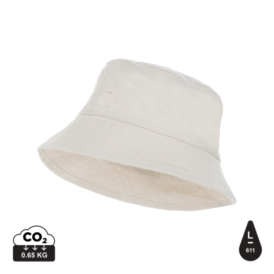 IMPACT AWARE™ 285 GSM RCANVAS ONE SIZE BUCKET HAT UNDYED in Off White