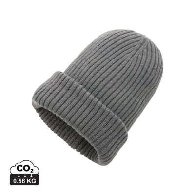 IMPACT AWARE™ POLYLANA® DOUBLE KNITTED BEANIE in Anthracite Grey