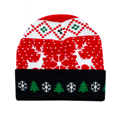 JACQUARD DESIGN BEANIE