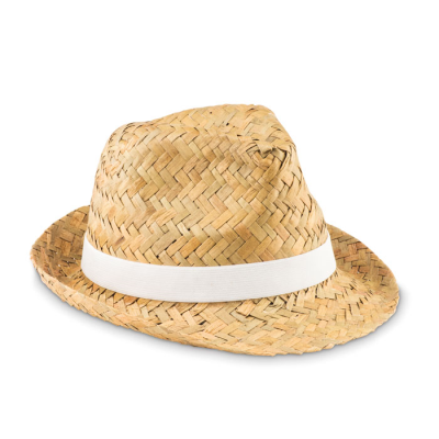 NATURAL STRAW HAT in White
