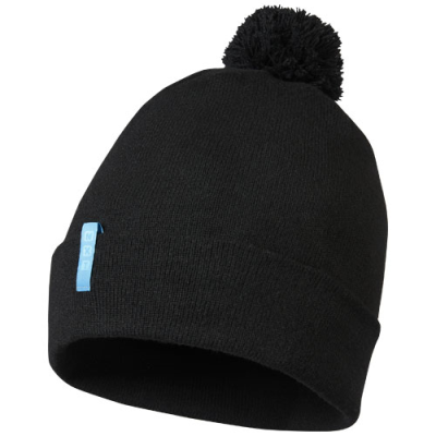 OLIVINE GRS RECYCLED BEANIE in Solid Black