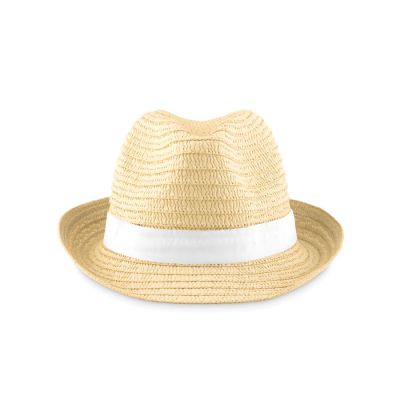 PAPER STRAW HAT in White