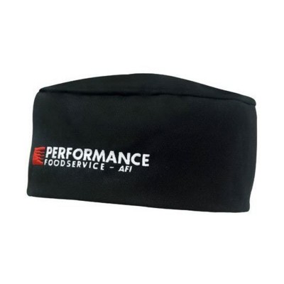 POLY COTTON CHEF CAP, ELASTICATED BACKED 2 SIZES - S & M, L & XL