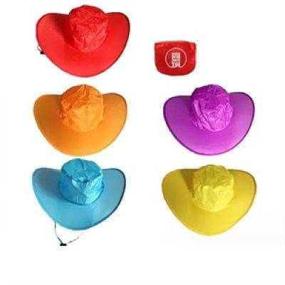 PROMOTIONAL FOLDING POLYESTER CAP COWBOY HAT