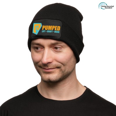 RECYCLED RECTANGULAR PATCH BEANIE