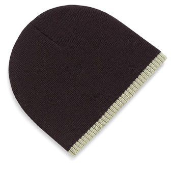 TWO-TONE BEANIE ACRYLIC KNITTED HAT