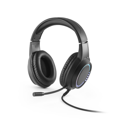 THORNE HEAD SET RGB ABS GAMING HEADPHONES with 2M Cable, Microphone & Rgb LED Lights in Black