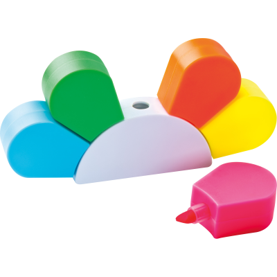 HIGHLIGHTER FLOWER with 5 Colour Highlighters