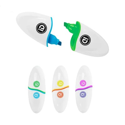 OVAL COLORED DOUBLE-ENDED HIGHLIGHTER