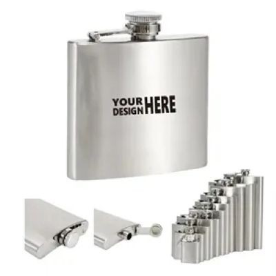 10OZ 304 STAINLESS STEEL METAL POCKET HIP FLASK WINE POT