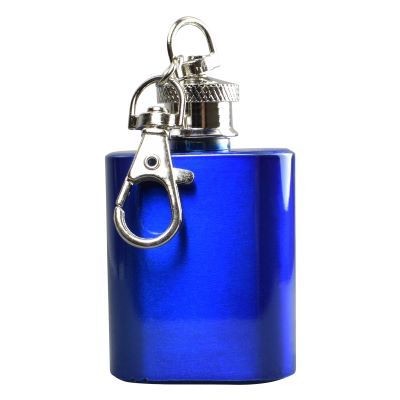 1OZ KEYRING HIP FLASK in Blue