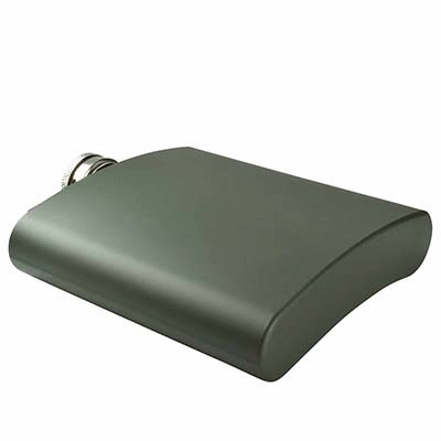 6OZ HIP FLASK in Matt Army Green
