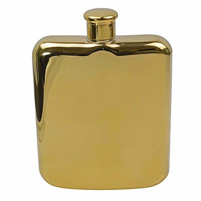 6OZ LUXURY HIP FLASK in Gold
