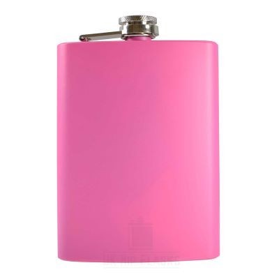 8OZ HIP FLASK in Matt Pink
