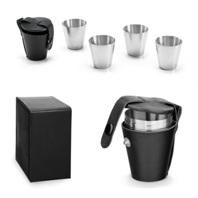 HIMALAYAS SET OF 4 STAINLESS STEEL METAL CUP 25 ML