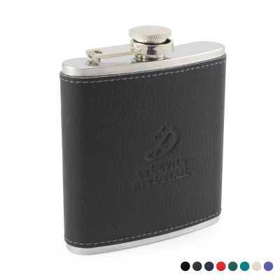 HIP FLASK with a Recycled Eleather Wrap