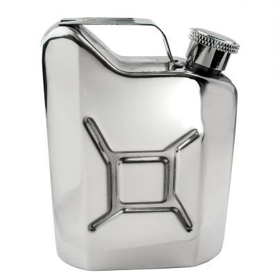 JERRY CAN HIP FLASK 5OZ in Silver
