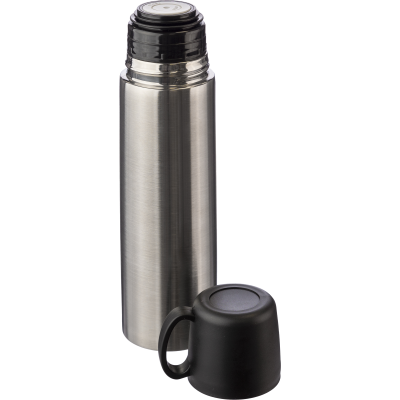 STAINLESS STEEL METAL DOUBLE WALLED FLASK (500ML) in Silver