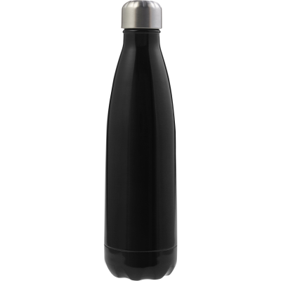 STAINLESS STEEL METAL SINGLE WALLED BOTTLE (650ML) in Black