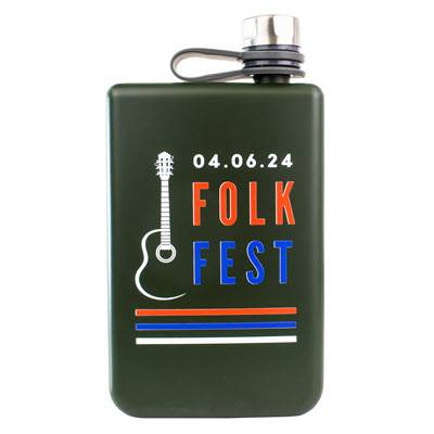 TREKKING HIP FLASK 8OZ in Army Green