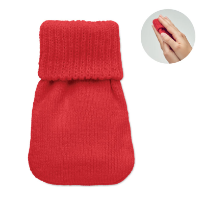 HAND WARMER KNITTED POLYESTER in Red