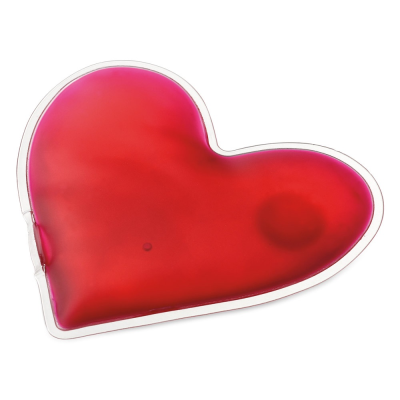LOVELY HEART SHAPE HEATED POUCH in PVC in Red