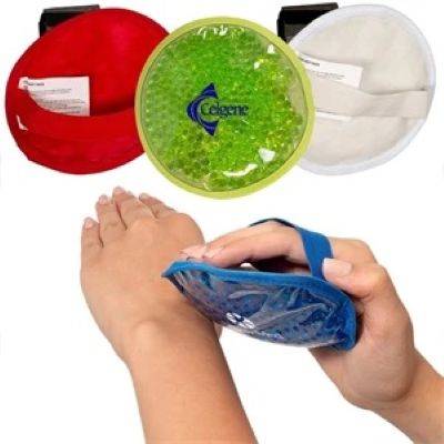 ROUND HOT & COLD PACK with Plush Backing