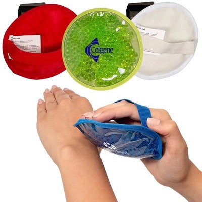 ROUND HOT & COLD PACK with Plush Backing
