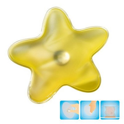 STAR SHAPE HEATED GEL HOT PACK HAND WARMER in Yellow