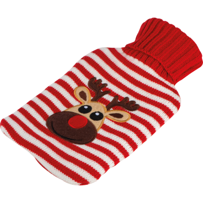 X-MAS HOT WATER BOTTLE in Red
