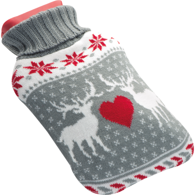 X-MAS HOT WATER BOTTLE in Silvergrey