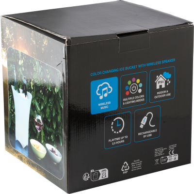 ICE BUCKET with Speaker in White