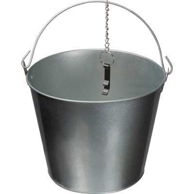 ZINC BUCKET with Bottle Opener in Silvergrey 