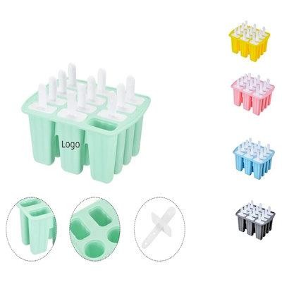 12 CAVITIES SILICONE ICE POPSICLE MOLDS