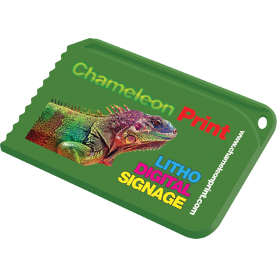 RECYCLED SNAP CREDIT CARD ICE SCRAPER GREEN