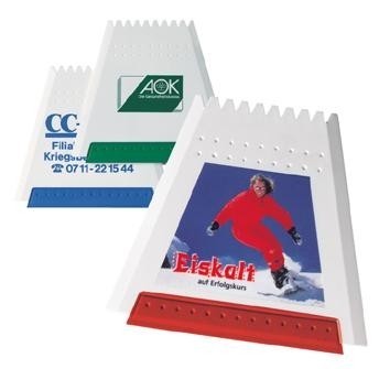 TRIANGULAR CAR ICE SCRAPER with Coloured Rubber Lip