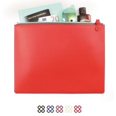 COLOURS LARGE ZIP POUCH in Recycled Como