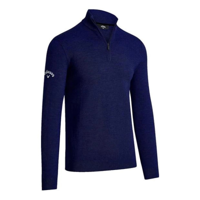CALLAWAY GOLF GENTS WINDSTOPPER QUARTER ZIP EMBROIDERED SWEATER