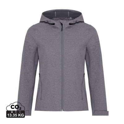 IQONIQ MAKALU LADIES RECYCLED POLYESTER SOFT SHELL JACKET in Vulcano Heather Grey