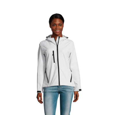 REPLAY LADIES HOOD SOFTSHELL in White