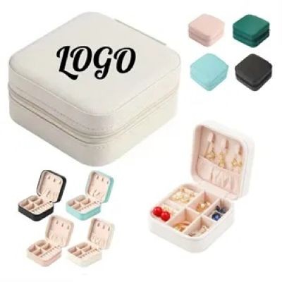 PU ZIPPER JEWELRY STORAGE BOX