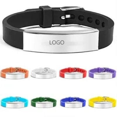 STAINLESS STEEL METAL SILICONE BRACELET