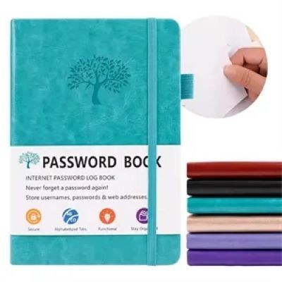 5,2 X 7,8 INCH 136 PAGES PASSWORD BOOK with Alphabetical Tabs