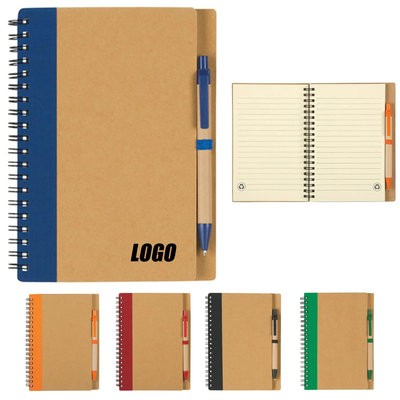CUSTOM CRAFTED COVER SPIRAL NOTE BOOK - PROMOTIONAL CORPORATE GIFT