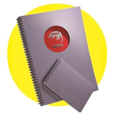 DIE CUT BESPOKE WIRO BOUND NOTE PAD BOOK