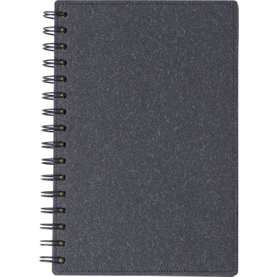 RECYCLED HARD COVER NOTE BOOK (APPROX A5) in Black - PROMOTIONAL CORPORATE GIFT