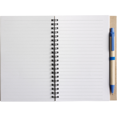 RECYCLED NOTE BOOK with Ball Pen in Light Blue