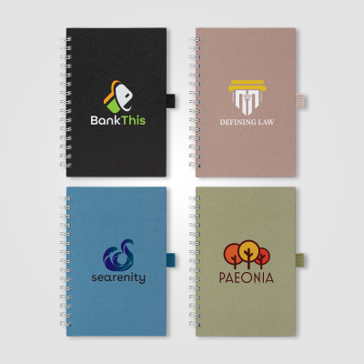 TERRA RECYCLED MILK CARTON FSC PAPER SPIRAL NOTE BOOK - A5