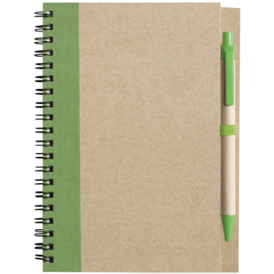 THE NAYLAND - CARDBOARD CARD NOTE BOOK with Ball Pen in Light Green