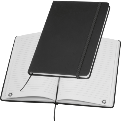 A5 NOTE BOOK OUT OF RECYCLINGPAPER in Black 